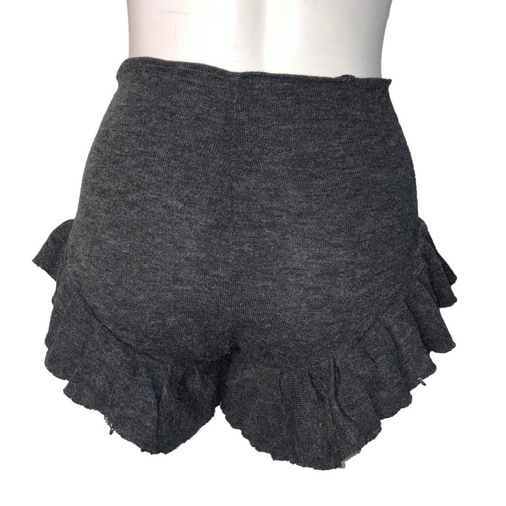 Charcoal Ruffle Knit Shorts - Picture 2 of 4
